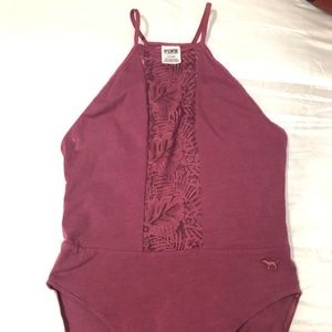 PINK Victoria Secret Top Bodysuit Fuschia Sz M